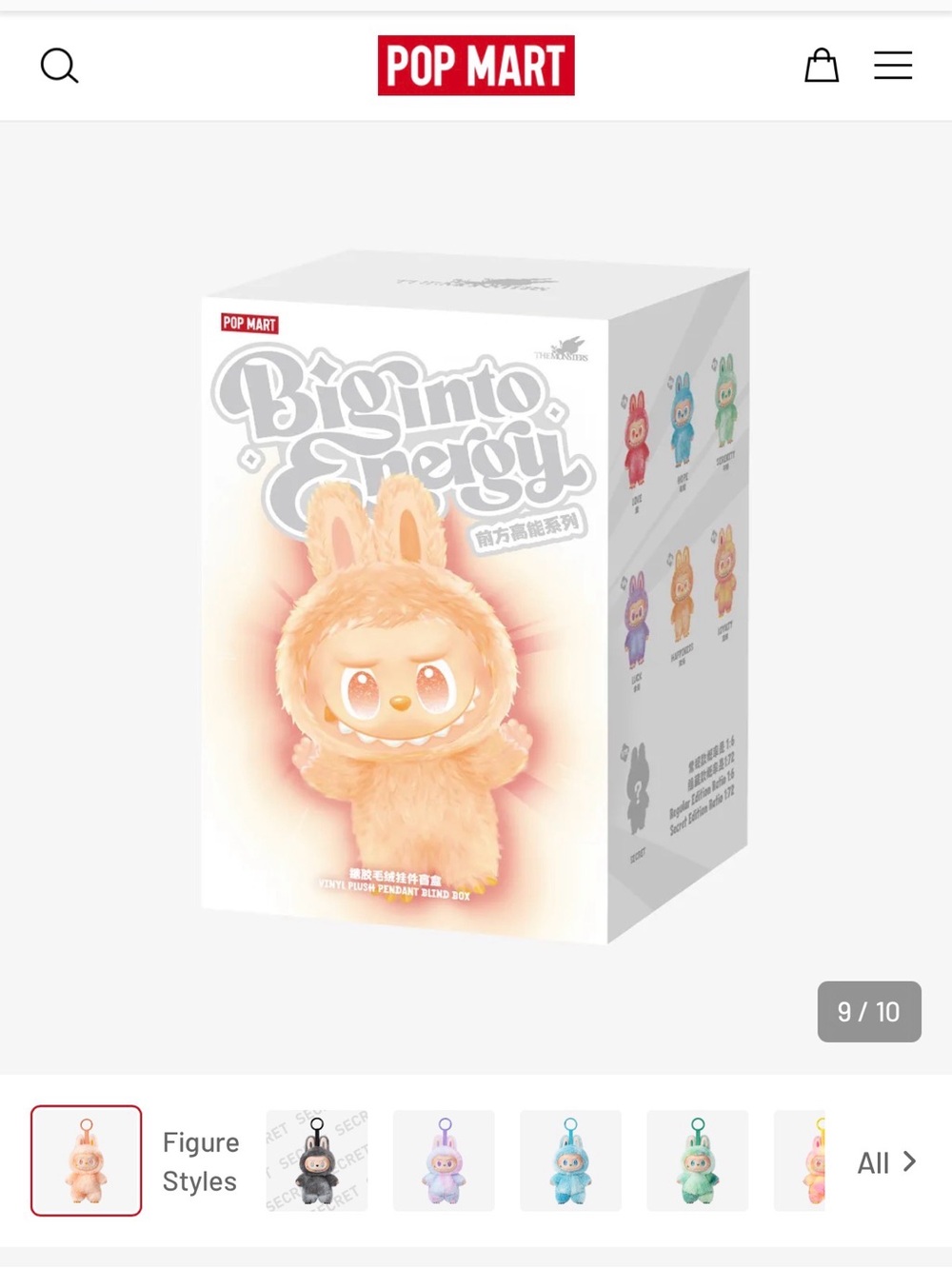 THE MONSTERS Big into Energy Series-Vinyl Plush
Pendant Blind Box